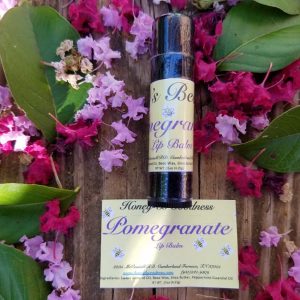 Pomegranate lip balm | Honey-B-Goodness | Handcrafted salves, soaps, skin care